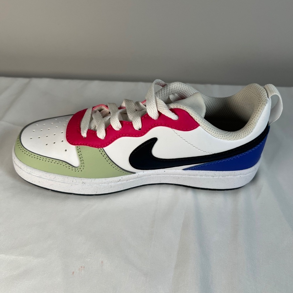 Nike Y3.5 Court Borough Low Recraft GS Honeydew Pink Ultramarine NWOB White Blue - Picture 10 of 10